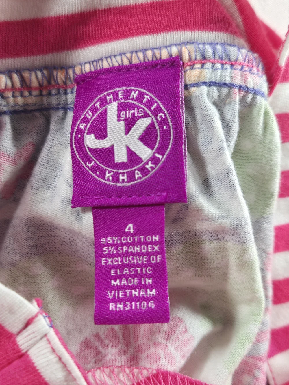 J. Khaki Pink & Purple Striped Bodice Floral Skirt Toddler Dress